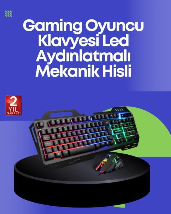 PG8018 LED Aydınlatmalı Mekanik Klavye Mouse – Oyunlarda Üstün Performans - Image 1