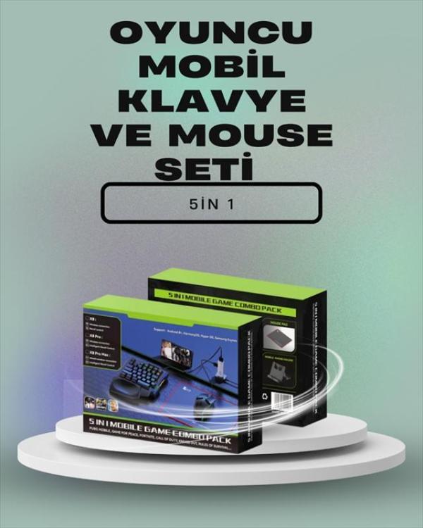 Ergonomik Tasarımlı Kablosuz Oyun Seti – Mobil Cihazlarla Uyumlu Klavye Mouse Kiti - Image 1