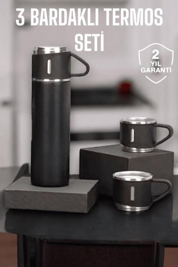 500 ml Kapasiteli Taşınabilir Basınçlı Termos Seti Günlük Kullanım için İdeal - Image 1