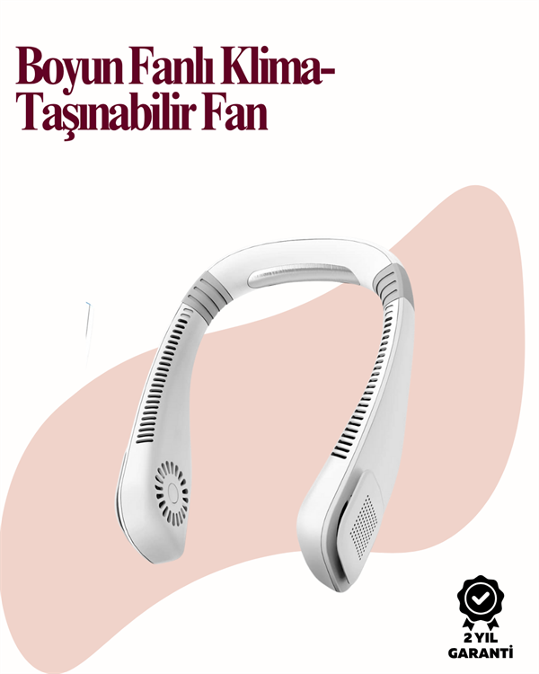 Kanatsız Boyun Tipi Fan | Giyilebilir Serinletici, Düşük Sesli, Hafif ABS Gövde, USB Şarj Edilebilir - Image 1