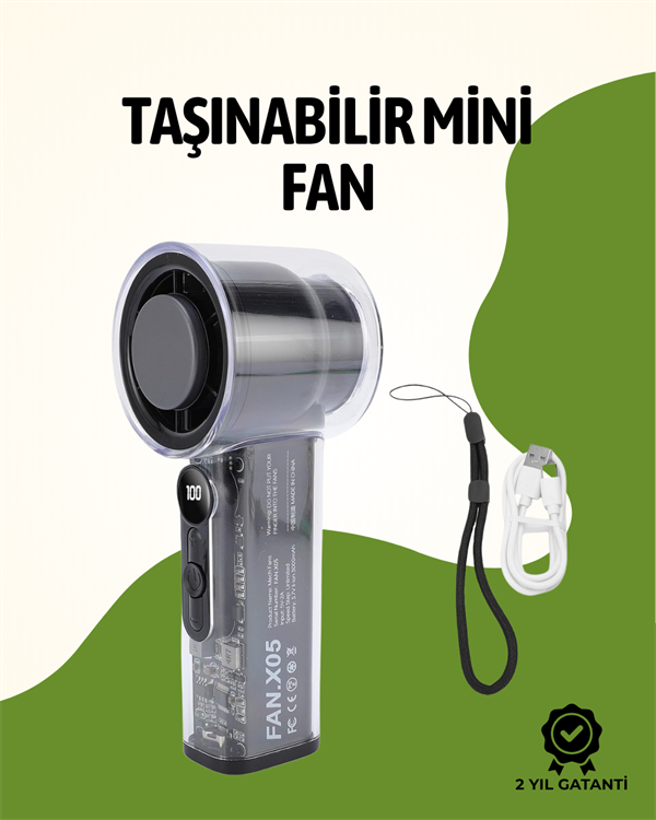 Sessiz Çalışan Taşınabilir Fan | Dijital Göstergeli | 100 Kademeli Hız Ayarı - Image 1