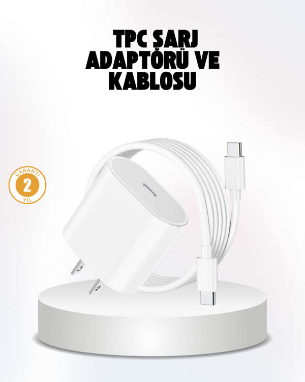 iPhone ve iPad Uyumlu 20W Güvenli USB-C Hızlı Şarj Adaptörü - Image 1