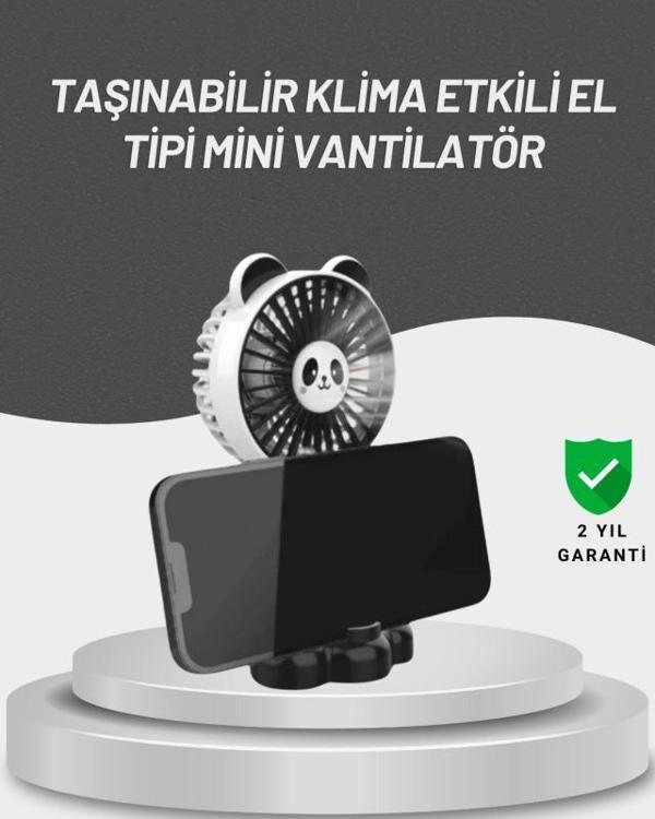 Sessiz Çalışan USB Şarjlı Masaüstü Mini Vantilatör - Image 1