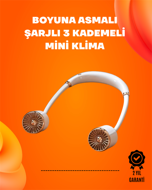 Katlanabilir Asılabilir Fan | USB Şarjlı, 3 Vitesli Sessiz Mini Fan - Image 1