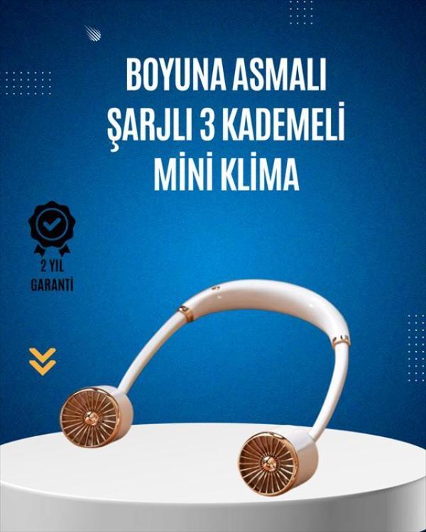 USB Şarjlı Boyun Fanı | Hafif, Katlanabilir, Taşınabilir, Düşük Gürültülü Fan - Image 1