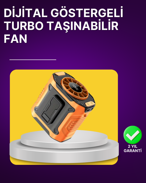 100 Kademeli Hız Ayarlı Taşınabilir Bel ve Boyun Fanı - Image 1