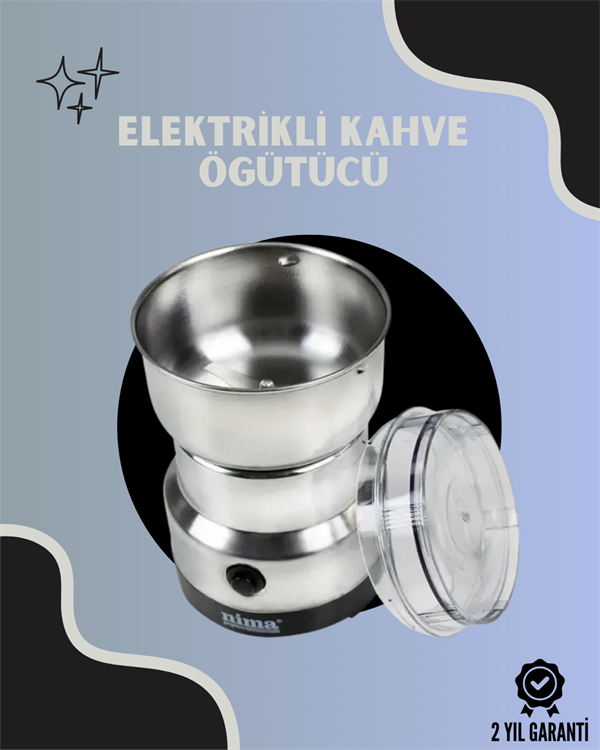 Paslanmaz Çelik Kahve Değirmeni | Düşük Gürültü, Yüksek Devir, Fındık ve Tahıl İçin Uygun - Image 1