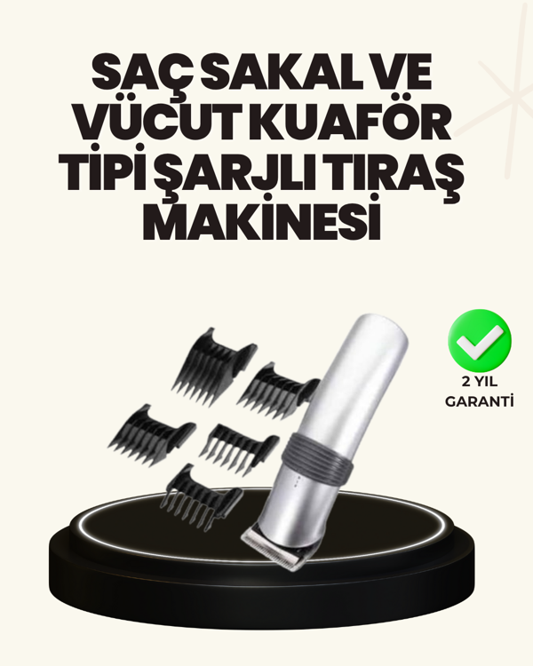 Şarjlı ve Kablosuz Tıraş Makinesi – Her Yerde Rahat Kullanım - Image 1