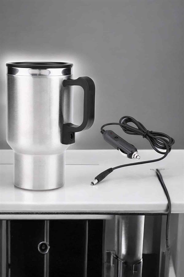 Kettle Kapaklı Araç İçi Termos Tüm Arabalara Uyumlu Çakmaklık Girişli Su Isıtıcı Bardak - Image 1