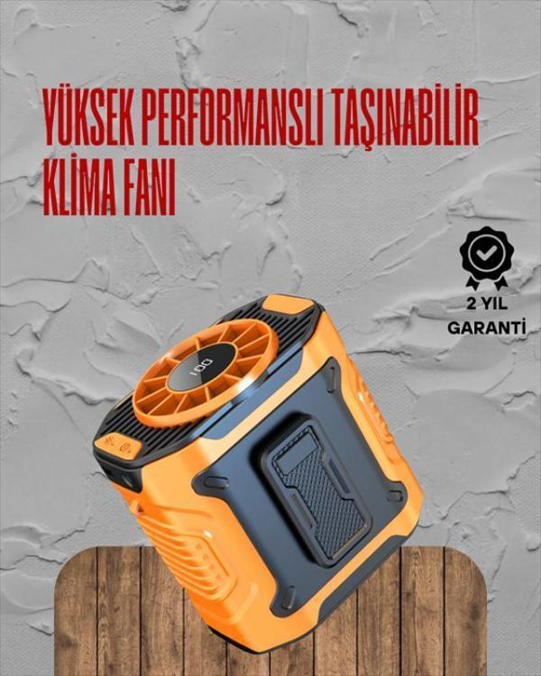 Turbo Mini Fan – Dijital Ekranlı, Sessiz & Şarjlı Serinlik! - Image 1