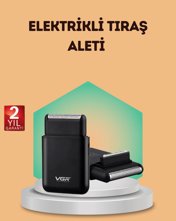Çift Başlıklı Elektrikli Tıraş Makinesi | Suya Dayanıklı, Hafif ve Ergonomik - Image 1