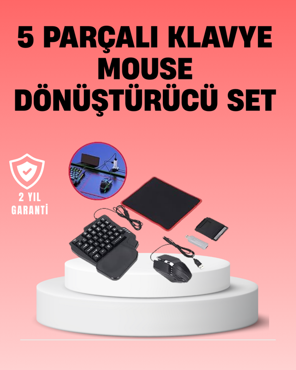 Mobil Oyuncu Aksesuar Seti | Kablosuz Düşük Gecikmeli Klavye & Mouse - Image 1