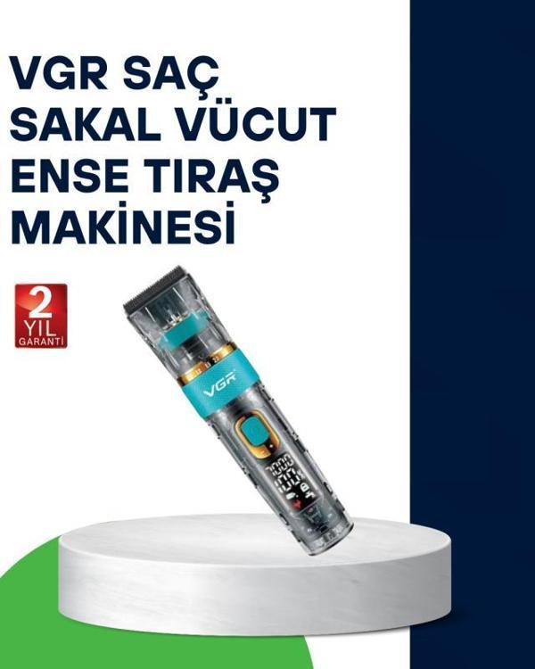 VGR V-695 Profesyonel Saç ve Sakal Kesme Makinesi Şarjlı ve Kablolu Kullanım - Image 1
