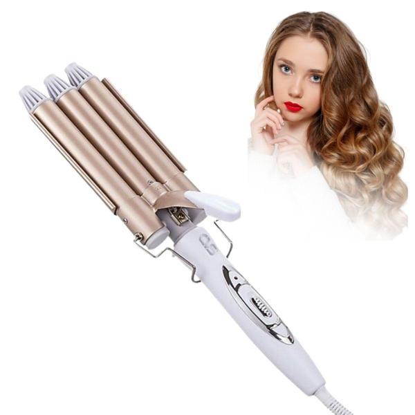 BUFFER® 3 Başlıklı Elektrikli Saç Dalgalandırma Maşası – Hızlı ve Kalıcı Plaj Dalgaları - Image 1