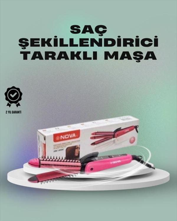 Isı Koruyucu ve Sabitleyici Özellikli Profesyonel Saç Maşası - Image 1