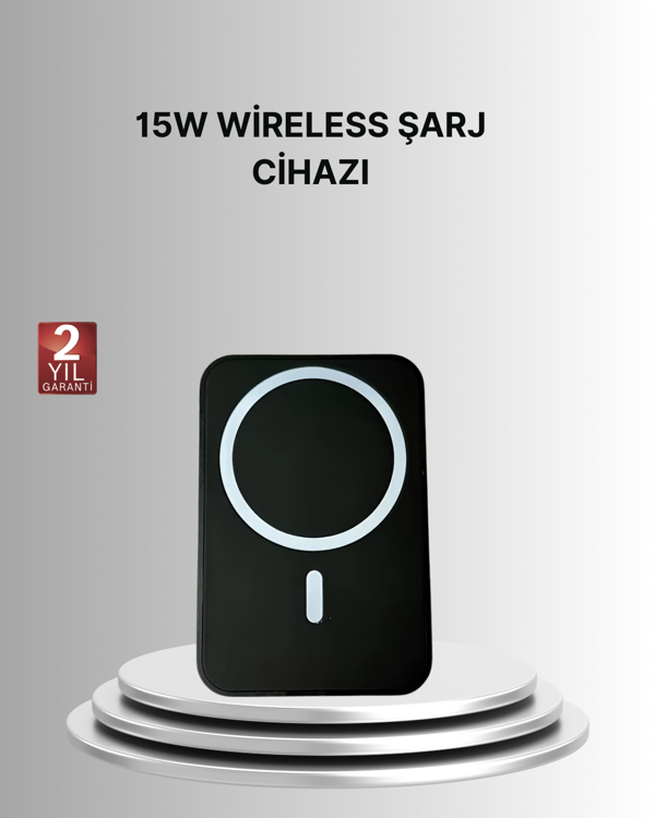 360° Döner Başlıklı MagSafe Araç Telefon Tutucu 15W Güvenli Kablosuz Şarj - Image 1