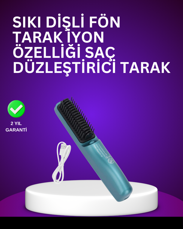 İyon Teknolojili Düzleştirici Tarak – 20 Saniyede Isınır - Image 1