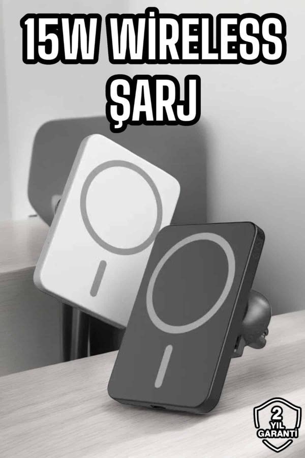 İOS Uyumlu Manyetik Tasarım Magsafe İphone 12/13/14/15 araç şarjı - Image 1