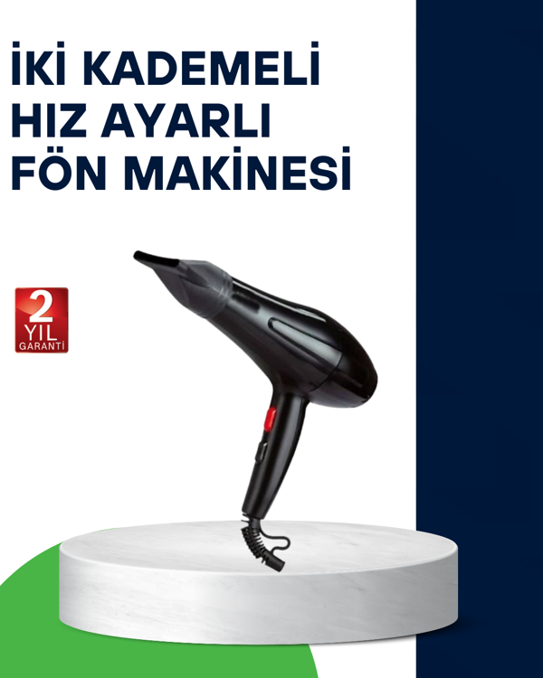 2200W Saç Kurutma Makinesi Soğuk ve Sıcak Üfleme Fonksiyonlu - Image 1