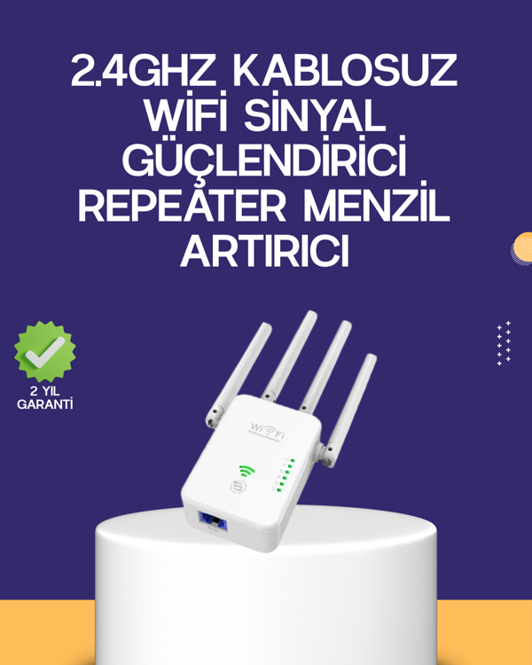 Çift Bantlı Otomatik Kurulum WiFi Repeater Menzil Genişletici - Image 1