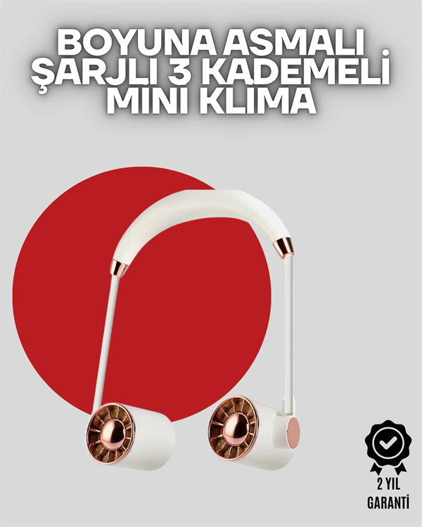 Boyuna Asılan Taşınabilir Küçük Fan | Turbo Motor, 5 Kanat, Katlanabilir Gövde - Image 1