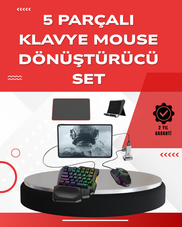 iOS Android Uyumlu Oyun Klavye Mouse Seti | Taşınabilir & Dayanıklı - Image 1