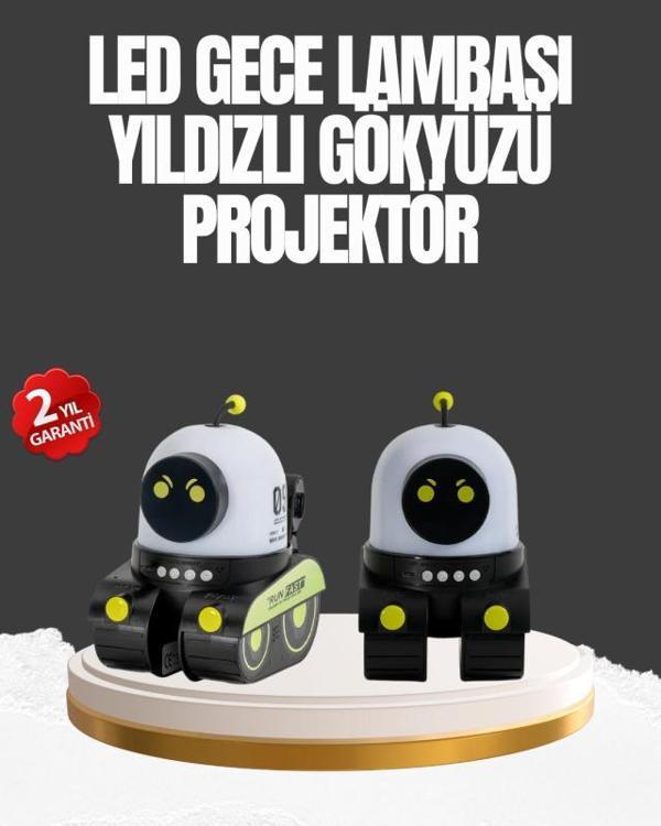 Çocuk Odası İçin Müzikli ve Işıklı Robot Projektör - Image 1