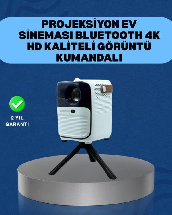 Ultra HD Çözünürlüklü Taşınabilir Projektör – 1920x1080 Piksel Görüntü Kalitesi (Kopya) - Image 1