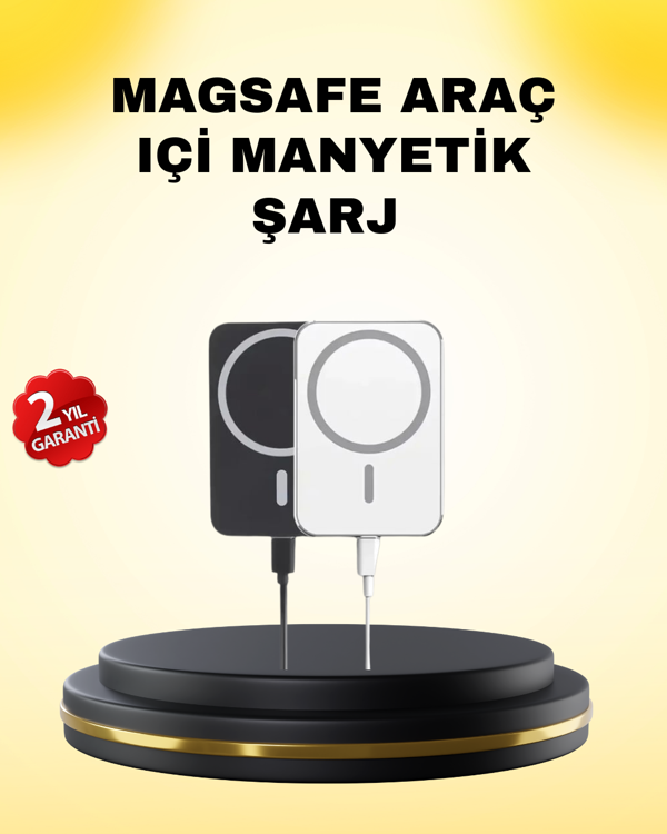15W Kablosuz Şarj Destekli MagSafe Araç Tutucu Havalandırma Klipsli - Image 1