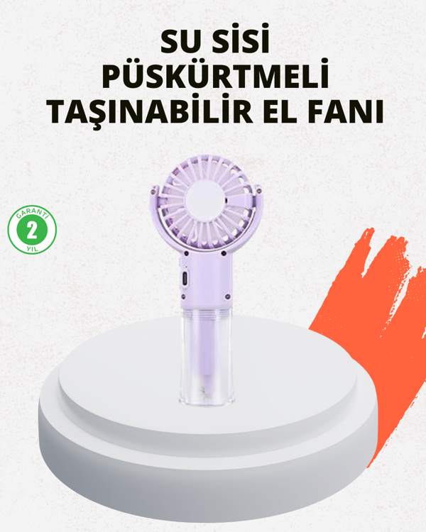 Sessiz Çalışan Şarjlı Su Buharlı Portatif Vantilatör - Image 1