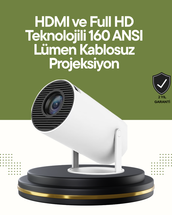 HDMI ve USB Girişli Uzun Ömürlü Ampullü Projeksiyon - Image 1