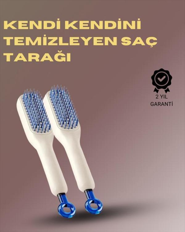 Kendini Temizleyen Masajlı Saç Tarağı – Anti-statik, Ergonomik Tasarım - Image 1