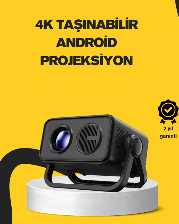 Full HD 1080P HDR Destekli Akıllı Projeksiyon Cihazı - Image 1