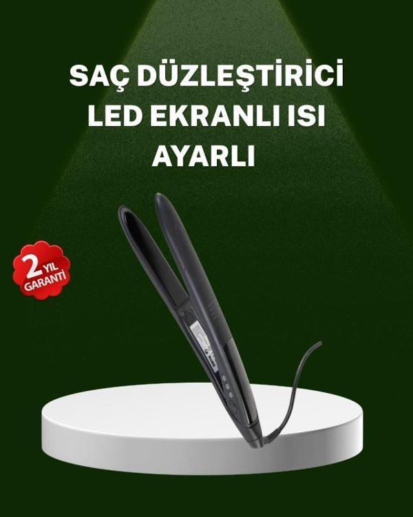 Isı Ayarlı 2025 Titanyum Kaplama Seramik Plakalı Saç Düzleştirici A Kalite Orijinal - Image 1