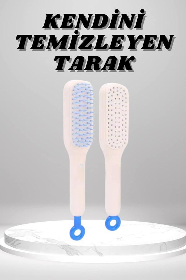 Silikon Yumuşak Sıkı Dişli Sihirli Geri Çekilebilir Tarak Kendini Temizleyen Saç Fırçası - Image 1