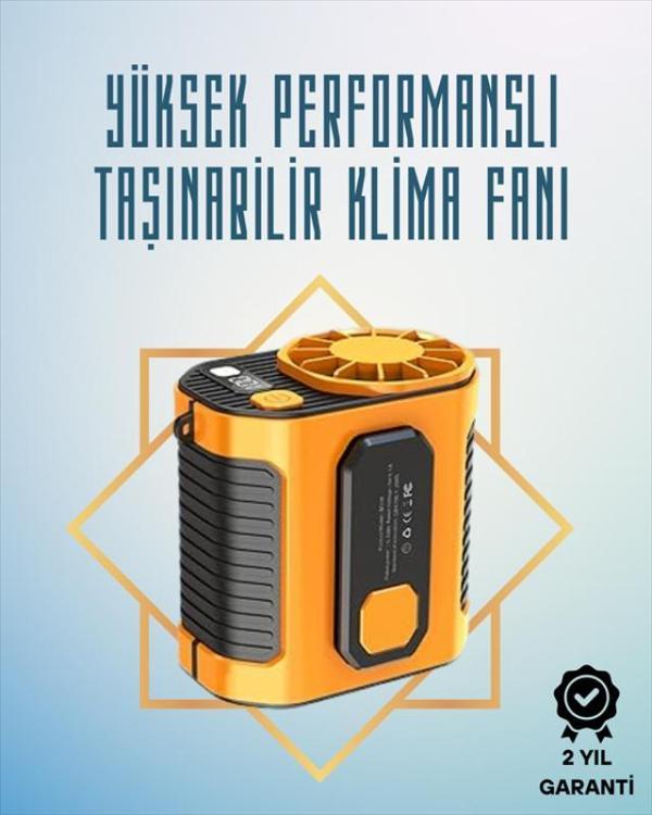 Yüksek Hızlı Mini Klima Fan – 11 m/s Rüzgar Gücü, 100 Hız Ayarı - Image 1