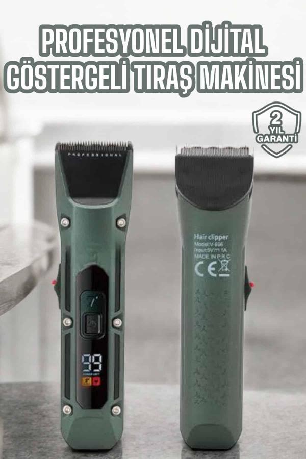Tıraş Makinesi Dijital Göstergeli Turbo Motor Paslanmaz Çelik - Image 1