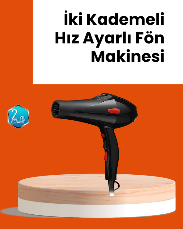 Hızlı Kurutma ve Şekillendirme İçin Profesyonel Saç Kurutma Makinesi - Image 1