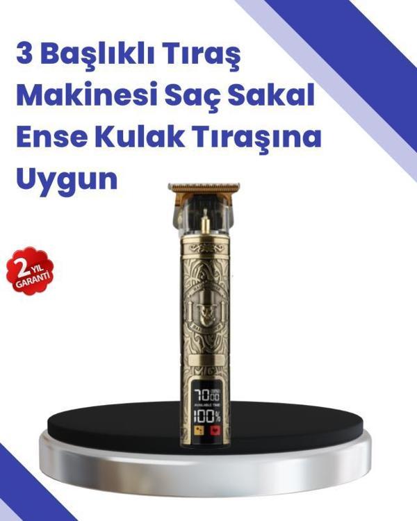 Kablosuz Saç Sakal Düzeltici – Çoklu Başlık ve Taraklı - Image 1