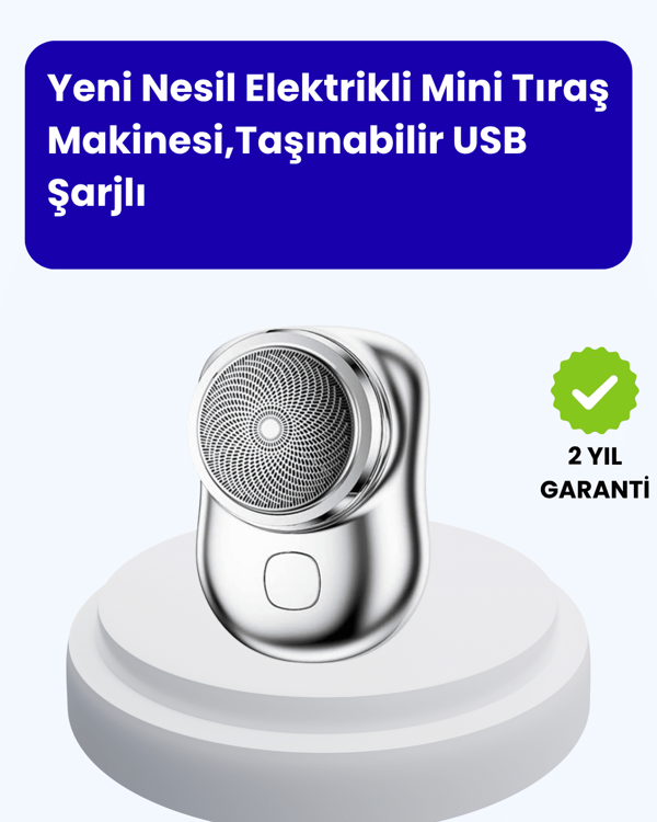 Cep Tipi Elektrikli Tıraş Makinesi – Güçlü, Sessiz, Su Geçirmez ve Ultra Taşınabilir - Image 1
