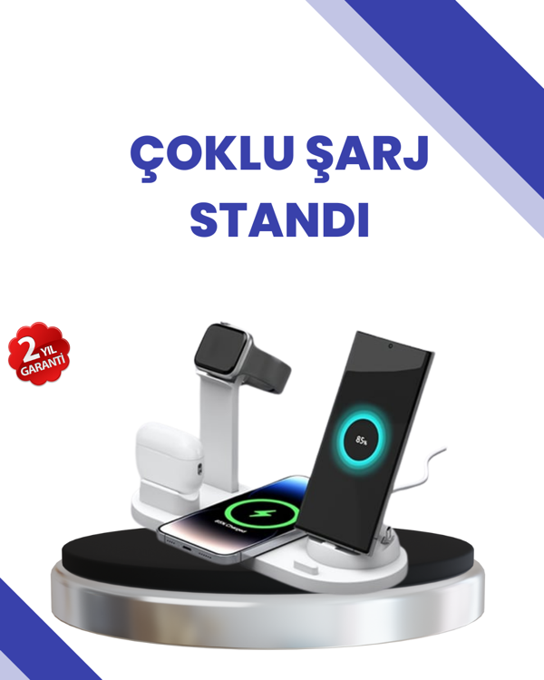 Masaüstü Düzenleyici 4’ü 1 Arada Kablosuz Şarj Aksesuarı - Image 1