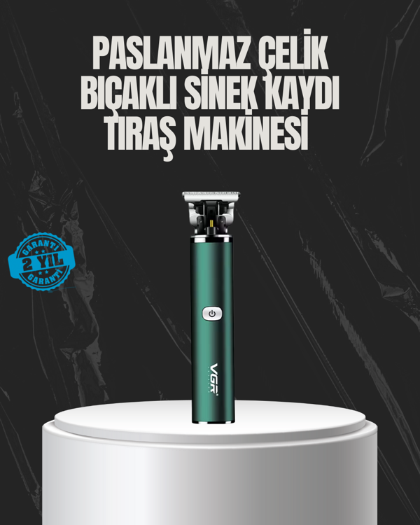 Paslanmaz Çelik Başlıklı Su Geçirmez Şarjlı Saç Kesme Makinesi - Image 1