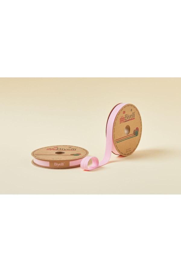 Biye Koton Katlı D08 Pembe 2 cm 25 Metre %65 Koton %35 Polyester - Image 1