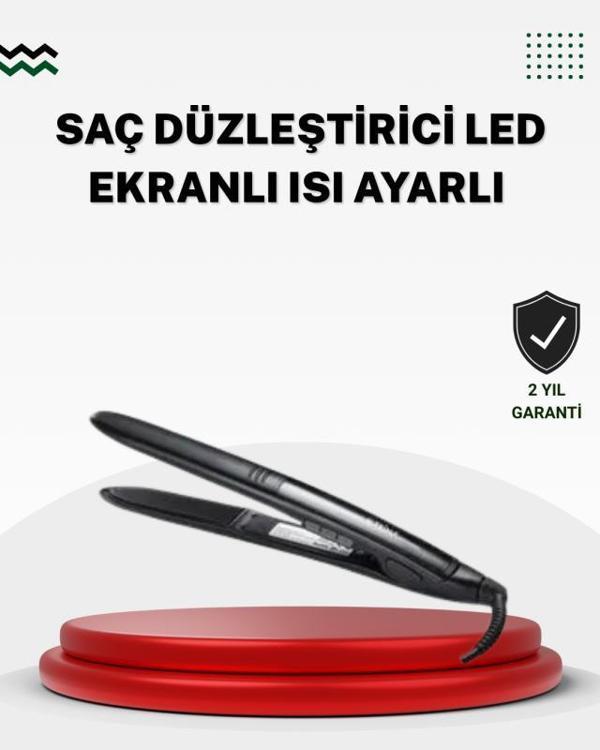 2025 Seri Profesyonel Isı Ayarlı Titanyum Kaplama Saç Düzleştirici Dijital Ekranlı - Image 1