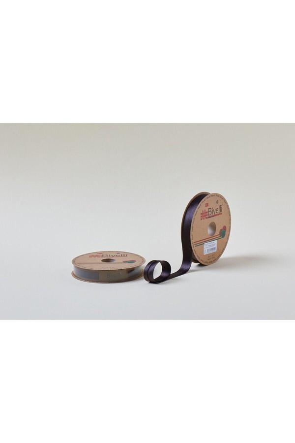 Biye Saten Katlı 023 Koyu Kahve 2 cm 25 Metre %100 Polyester - Image 1