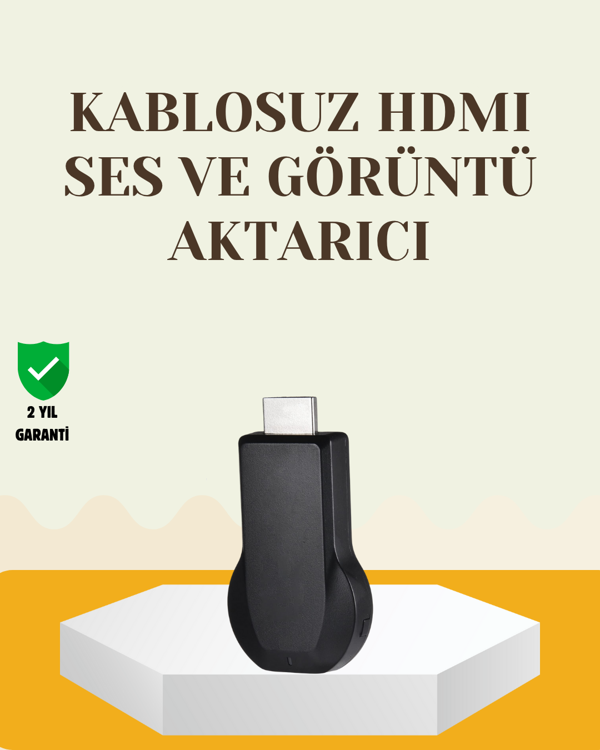 Kompakt HDMI Kablosuz Dongle – 1080p Görüntü ve Plug‑and‑Play Kurulum - Image 1