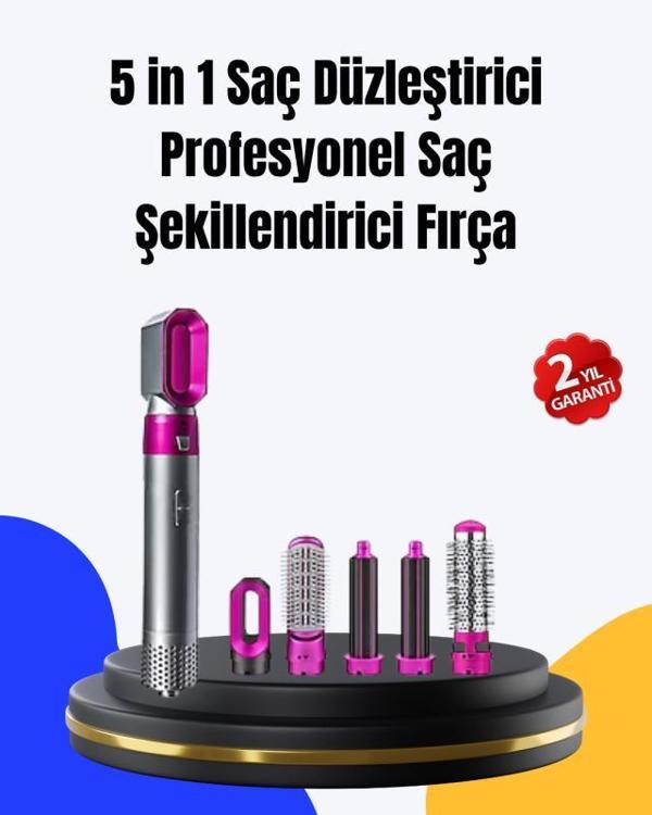 5 Parça Saç Şekillendirme Seti Düzleştirme Dalga ve Bukle Yapma - Image 1