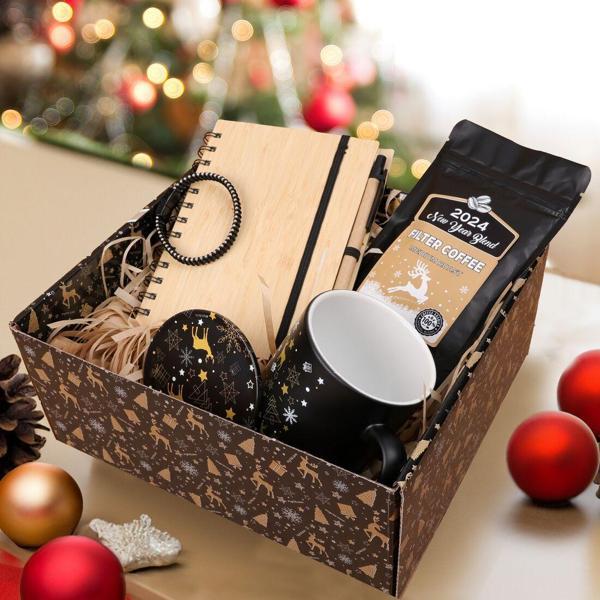 Erkeğe Siyah Yılbaşı Ofis Hediye Kutusu - Image 1