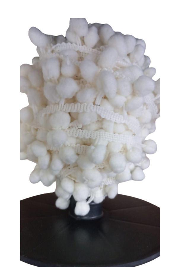Sıralı Ponpon 1 Metre Krem - Image 1