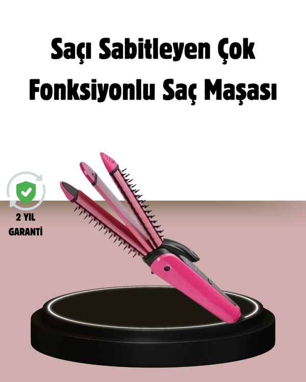 Saç Şekillendirici Maşa ve Düzleştirici 2’si 1 Arada - Image 1